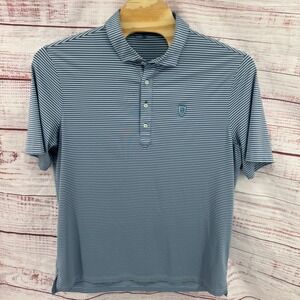 Stitch Golf Polo Shirt Mens XL Blue Striped Performance Short Sleeve Athletic